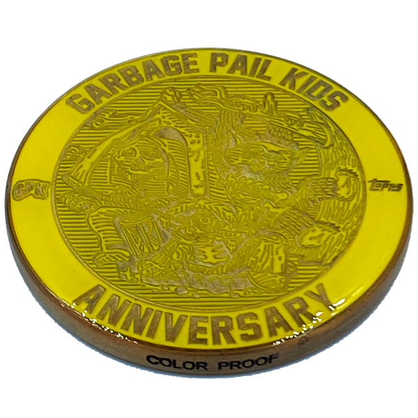 Yellow Color Proof Coin 001 Topps Officially Licensed challenge coin Garbage Pail Kids GPK Nation