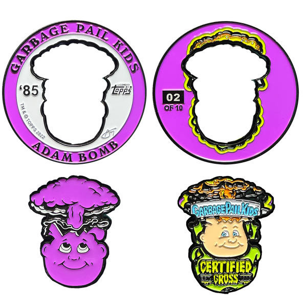 LIMIT 1 PER PERSON ***PURPLE NURPLE*** Adam Bomb 2-piece coin PURPLE variation GPK-AA-005