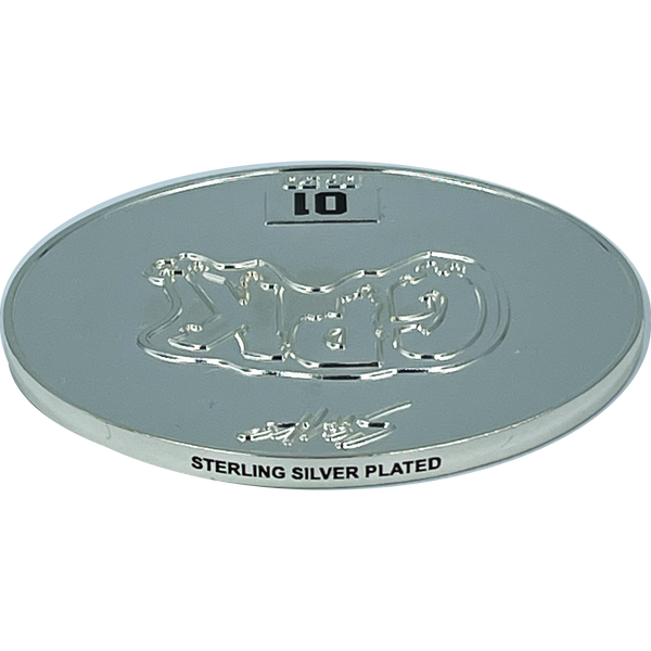 Sterling Silver Plated Variation 3 inch SIMKO Topps Officially Licensed Adam Bomb GPK Challenge Coin Garbage Pail Kids