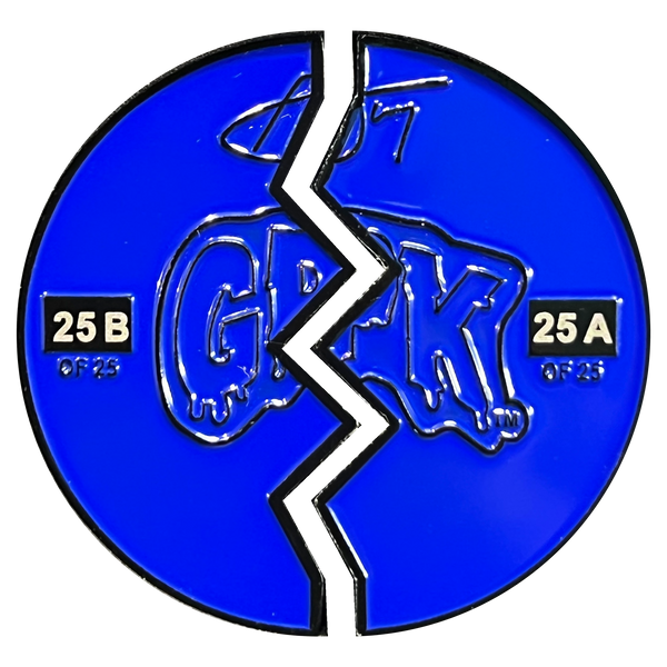 ***LARGE*** Blue Color Proof Semi Colin 2 Coin set with free hard case