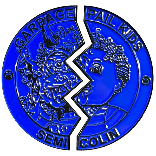 ***LARGE*** Blue Color Proof Semi Colin 2 Coin set with free hard case