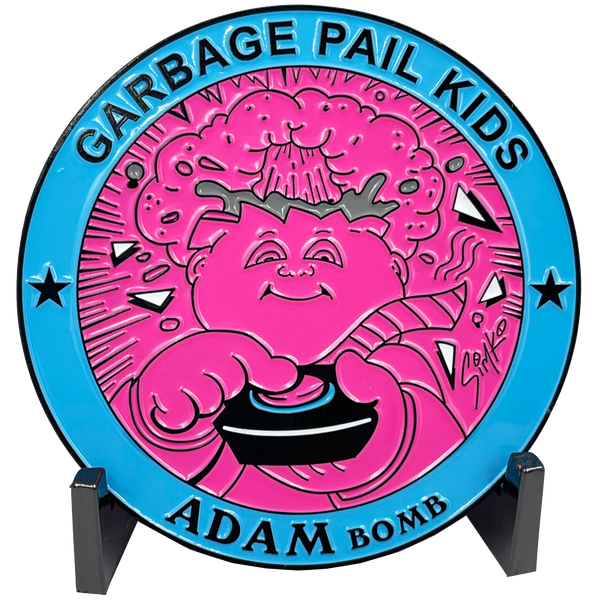 GPK-DD-007 Pink Blue Variation 3 inch SIMKO Topps Officially Licensed Adam Bomb GPK Challenge Coin Garbage Pail Kids