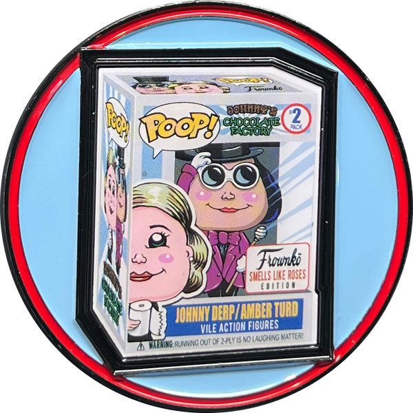 Frownko Poop presents Johnny Derp and Amber Turd Vile Action Figures Collectible Coin GPK-BB-004