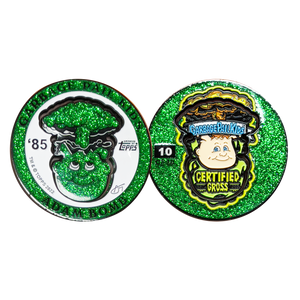 1 Per Person ***EMERALD GLITZ*** Adam Bomb 2-piece coin GREEN GLITTER variation GPK-AA-005