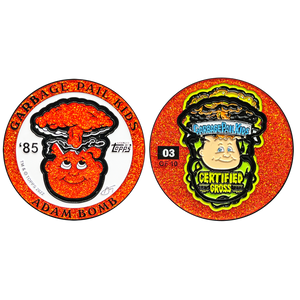 ***RED HEAD*** Adam Bomb 2-piece coin RED GLITTER variation GPK-AA-005