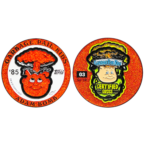 ***RED HEAD*** Adam Bomb 2-piece coin RED GLITTER variation GPK-AA-005