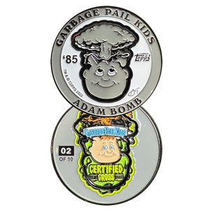 LIMIT 1 PER PERSON  ***GRAY PLUME***  Adam Bomb 2-piece coin GRAY variation GPK-AA-005