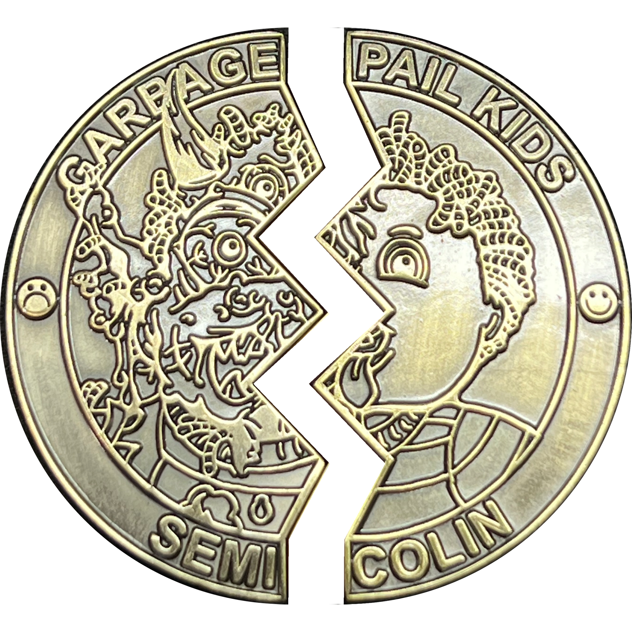 NAKED Color Proof Semi Colin 2 Coin set with free hard case ANTIQUE BRONZE