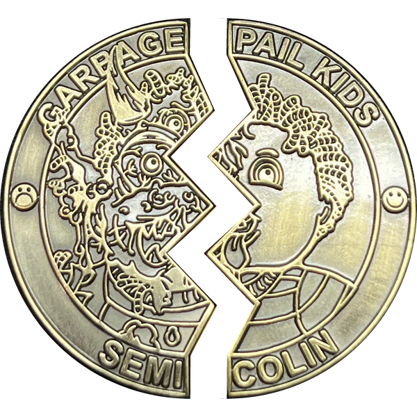 ***LARGE*** Naked no Color Bronze plated Proof Semi Colin 2 Coin set with free hard case