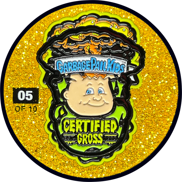***GOLDEN SHIMMER*** Adam Bomb 2-piece coin GOLD GLITTER variation GPK-AA-005