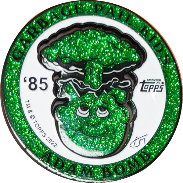 1 Per Person ***EMERALD GLITZ*** Adam Bomb 2-piece coin GREEN GLITTER variation GPK-AA-005