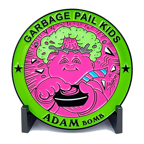 GPK-DD-007 Pink Blue Green Variation 3 inch SIMKO Topps Officially Licensed Adam Bomb GPK Challenge Coin Garbage Pail Kids