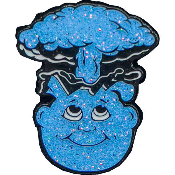 1 Per Person ***POWDER BLUE GLITTER*** Adam Bomb 2-piece coin BLUE GLITTER variation GPK-AA-005