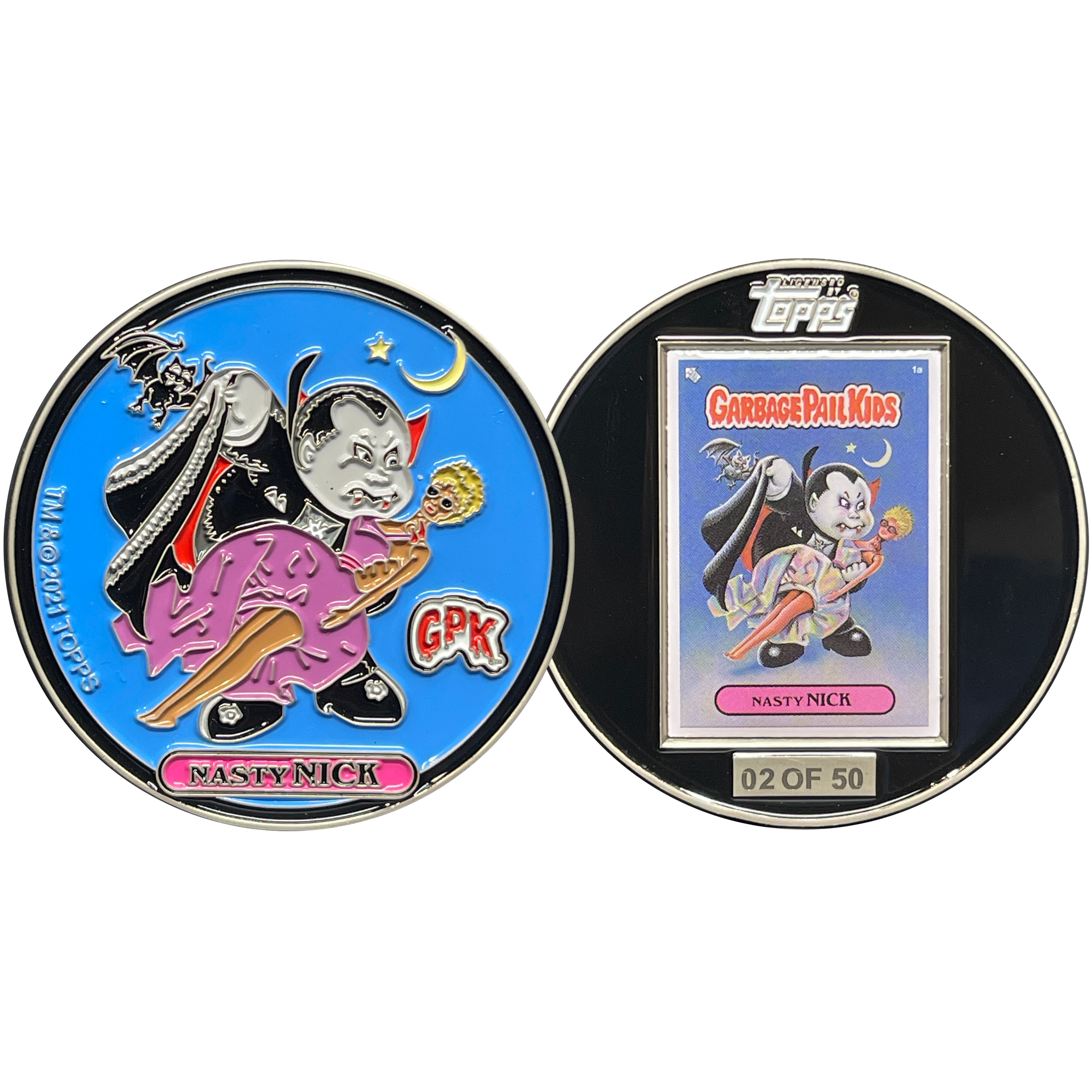 Nasty Nick Challenge Coin with Mini Card inset on back only 50 made GPK-DD-009