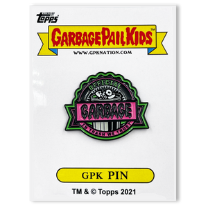 Pink and Green 2021 Garbage Pail Kids logo Officially Licensed GPK pin