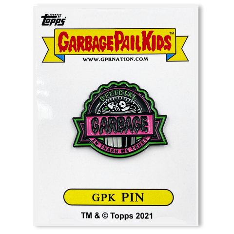 Pink and Green 2021 Garbage Pail Kids logo Officially Licensed GPK pin