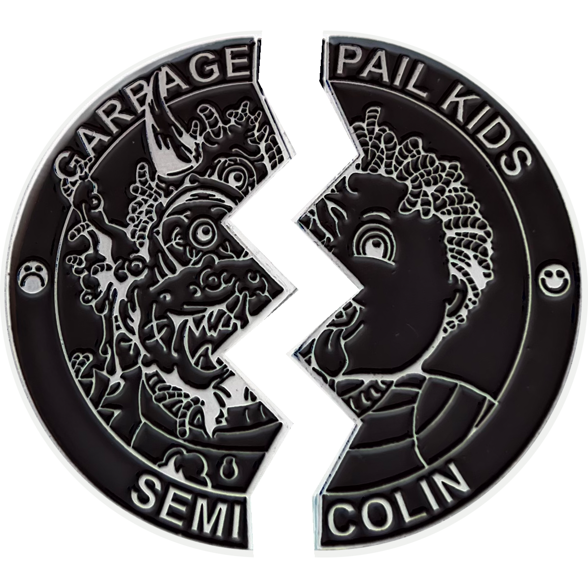 Black Color Proof Semi Colin 2 Coin set with free hard case