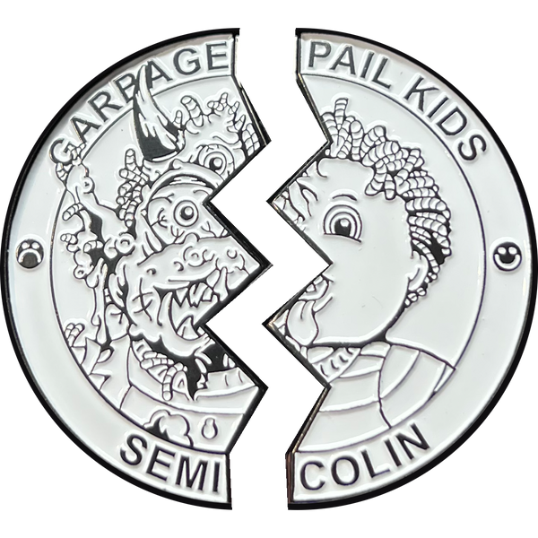 White Color Proof Semi Colin 2 Coin set with free hard case