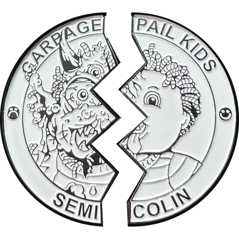 White Color Proof Semi Colin 2 Coin set with free hard case