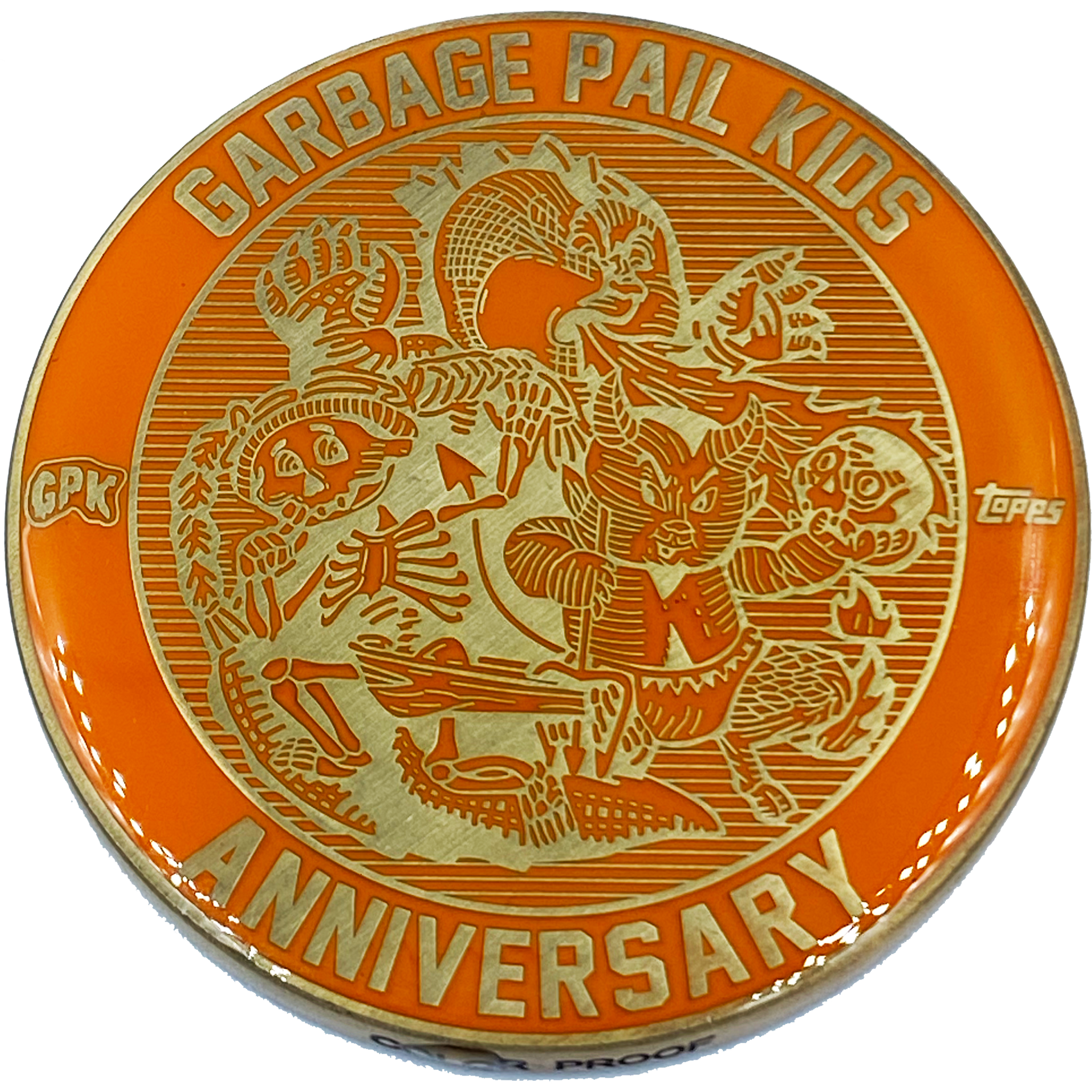 Orange Color Proof Coin 003 Topps Officially Licensed challenge coin Garbage Pail Kids GPK Nation
