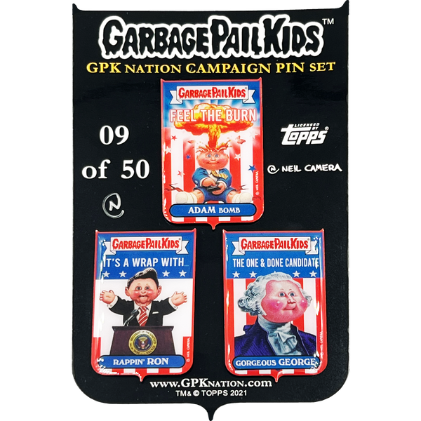 Politicians are Garbage (Pail Kids) 3-pin set by Neil Camera