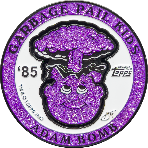 Limit 1 per person ***PURPLE GLITTER*** Adam Bomb 2-piece coin PURPLE GLITTER variation GPK-AA-005