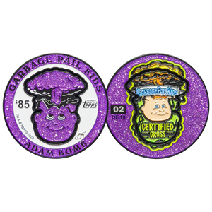 Limit 1 per person ***PURPLE GLITTER*** Adam Bomb 2-piece coin PURPLE GLITTER variation GPK-AA-005