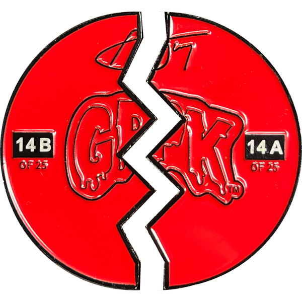 ***LARGE*** Red Color Proof Semi Colin 2 Coin set with free hard case