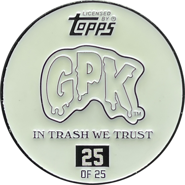 White Micro-Mini 1.5 inch SIMKO Adam Bomb TOPPS Officially Licensed Adam Bomb GPK Nation Challenge Coin Garbage Pail Kids